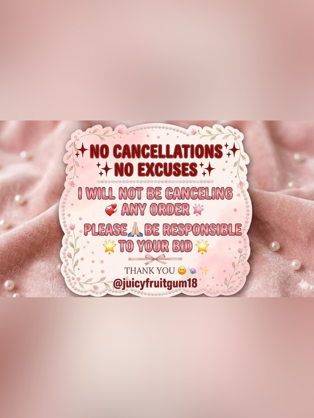 NO CANCELATION...!! - Picture 1 of 5